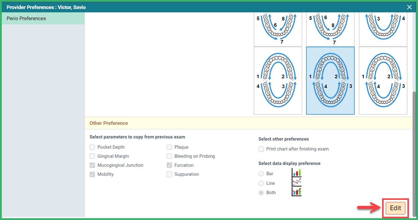 Set Perio Chart Prefereces at User Level and Account Level – CareStack