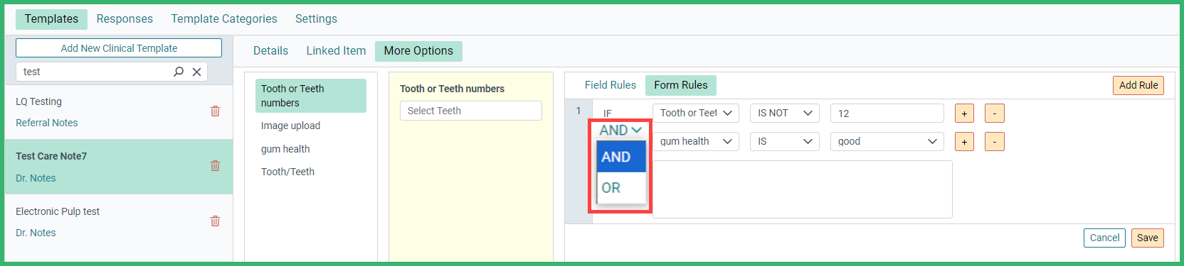 Clinical Notes Rules – CareStack